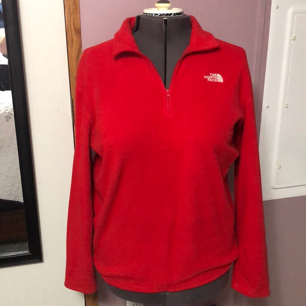 Red North Face Pullover